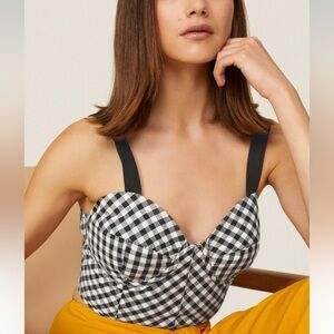 TOME Collective Gingham Bustier Top